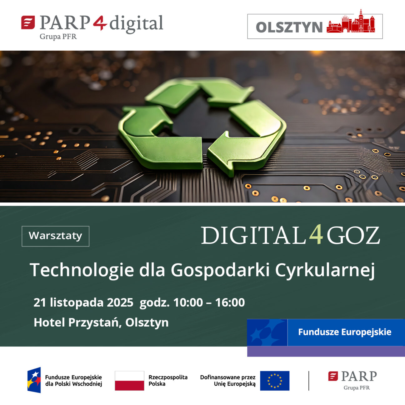 PARP4digital: Technologie dla Gospodarki Cyrkularnej – praktyczne warsztaty dla firm i innowatorów